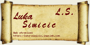Luka Simičić vizit kartica